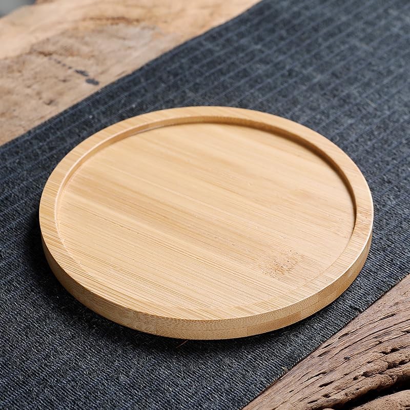ROLUXENTIA 4 Pcs Bamboo Wooden Trivets - 6 Inch Heat