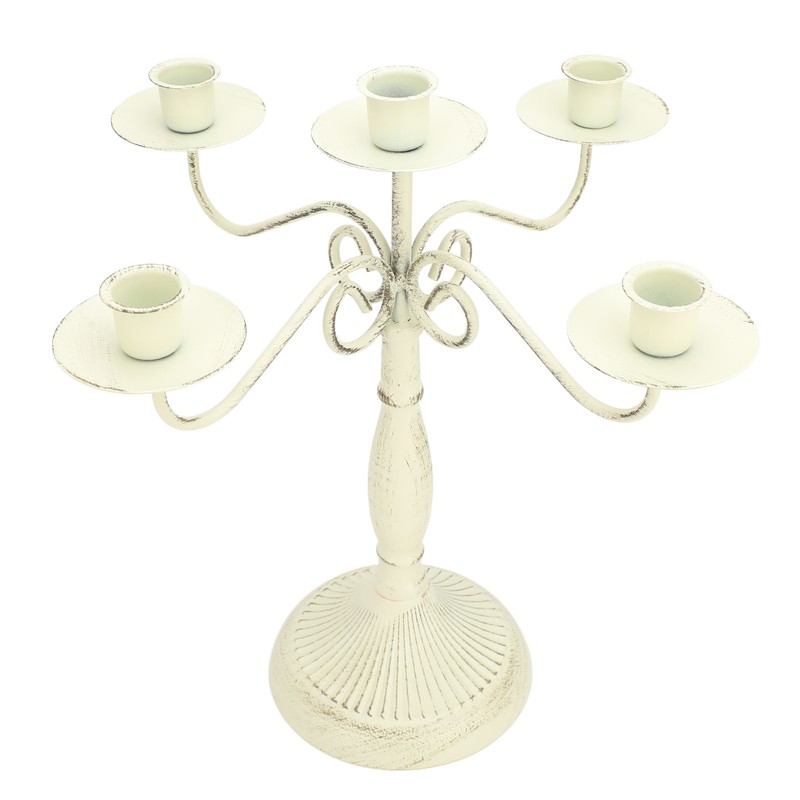 European Style Candelabra 5 Arms Iron Elegant Candle Stick Candelabra