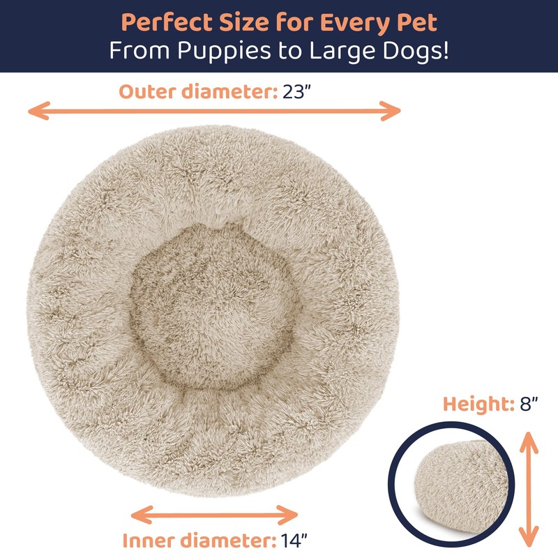Petloox Donut Dog Bed - Premium Comfort for Anxiety Relief
