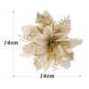 UFLF 12pcs Christmas Flowers Glitter Artificial Christmas Flowers Christmas Tree