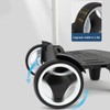 Backpack Trolley, Wheeled Cart with Noiseless Large Wheels Aluminium Alloy