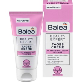 Balea Beauty Expert Day Cream with 3% Peptide Solution and 1% Ectoin, Pack of 2 (2 x 50 ml) + Foot Cream Set Your Mind Free for Stressed Feet (100 ml), 200 ml