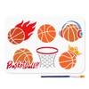 MAYJOYDIY Basketball Stencil Sports Theme Template 11.7x8.3inch Reusable Basketball Basket