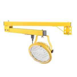 LED Loading Dock Light 30/50W with 43" Folding Arm, 3000K 4000K 5000K Adjustable 6,500 Lumens, 360° Rotatable Lamp Head, IP65 Rated CTL ETL Listed for Trailers, Docks, Warehouses, Container