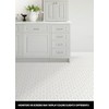 FloorPops FP2946 Lattice Peel Stick Floor Tiles, White & Off-White