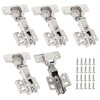 5 Pares Bisagra Bidimensional Recta 35mm Cobertura Completa 110 Grados