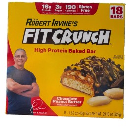 Chef Robert Irvine’s Fit Crunch High Protein Horneado 18 Barritas