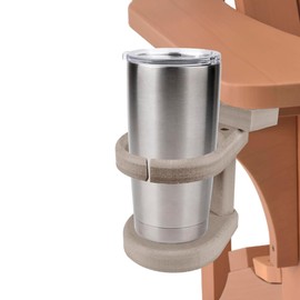 Adirondack Chair Cup Holder Attachment – Durable Poly Lumber Drink Holder – Adjustable Accessory for Polywood Outdoor Furniture, Teak