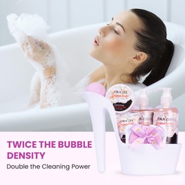 Bath and Body Gift Set - 8 Pcs Luxury Jasmine Scented Heel Shoe Spa Gift Set for Women - Shower Gel, Bubble Bath, Body Butter, Body Lotion & More - Christmas Gifts for Women, Gift for Mom - Draizee