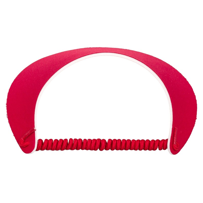 MG Women's Cotton Solid String Sun Visor Hat Red