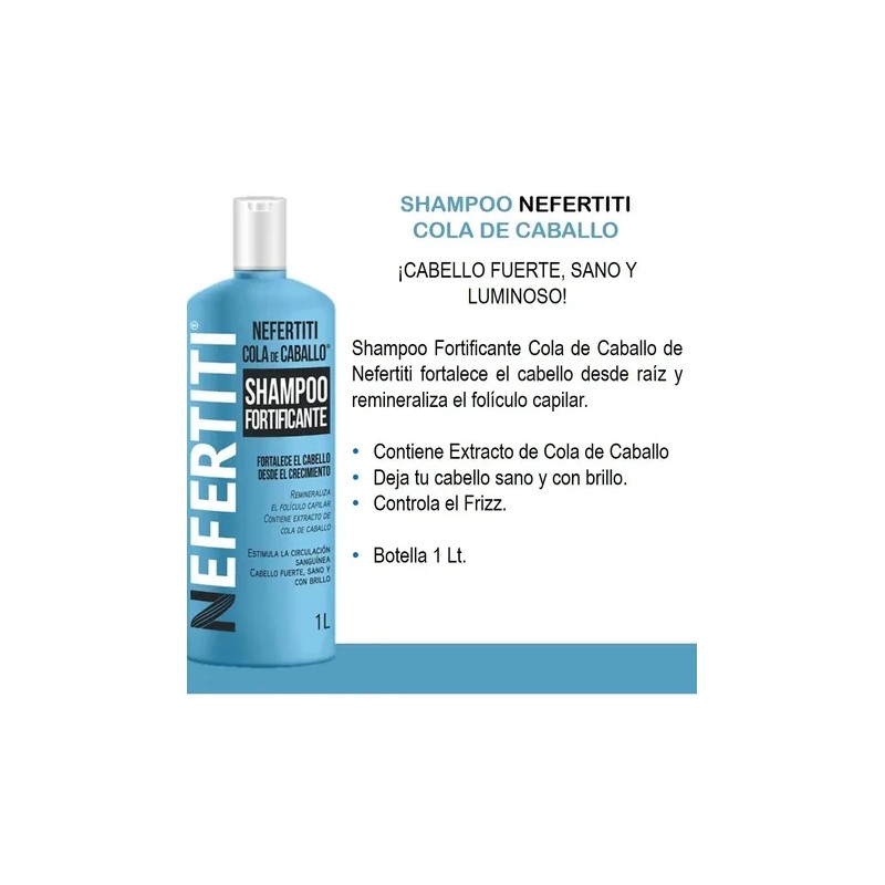 Shampoo Cola De Caballo Para Crecimiento Nefertiti De 1 L