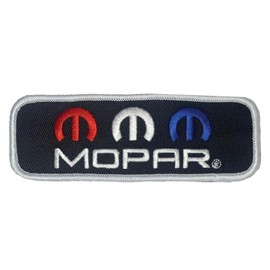 Mopar RWB Omega Embroidered Patch 4.5 inch x 1.5 inch | Heat Seal Patch for Clothes, Backpacks, Hats, Jackets, and Jeans