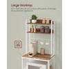 VASAGLE Bakers Rack with Power Outlet, Microwave Stand, Kitchen Tall