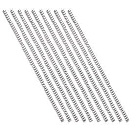 Unifizz 4mm x 250mm 304 Stainless Steel Solid Round Rod for DIY Craft Model Car Helicopter Airplane - 10pcs