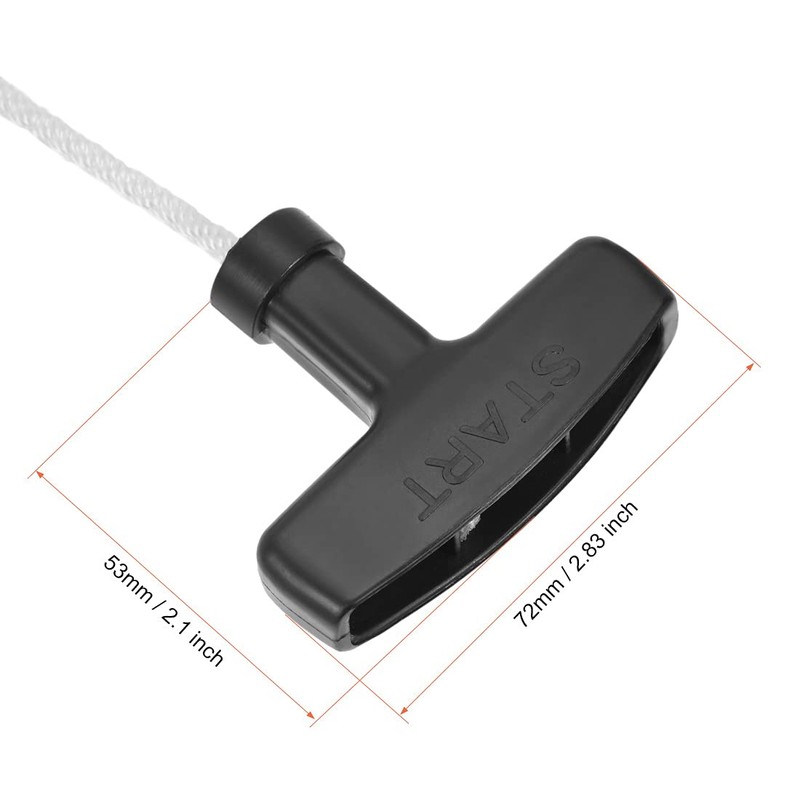 sourcing map Recoil Start Rope with Handle 5 mm Diameter