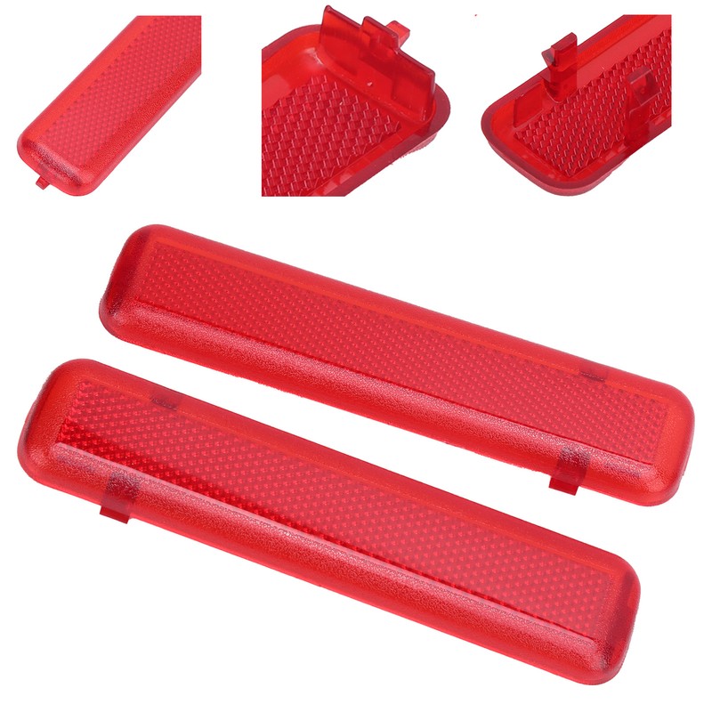 Pair Door Reflector Panel Red Interior Replacement for Silverado 1500/2500