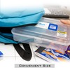 BAZIC Plastic Pencil Case Utility Storage Box, Clear Color, Multi