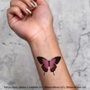 4 x ' Purplish Butterfly' Temporary Tattoos - Water Resistant,