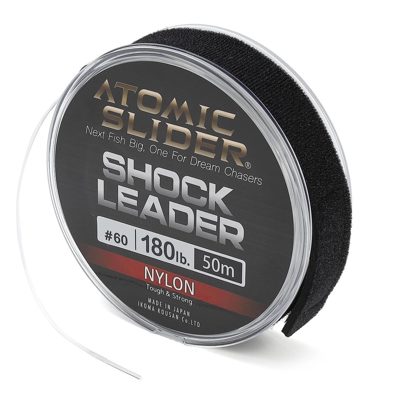 Atomic Slider Nylon Shock Leader (60lb, 50m)