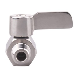 DERNORD 1/4 inch Stainless Mini Ball Valve NPT Female x Male Thread SUS316