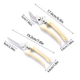 2 Pcs Garden Shears, Pruning Scissors Gardening Pruner Cutters Plant Cutting Scissors Trimmers Secateurs for Gardening Shears, Garden Scissors Heavy Duty Hand Pruners