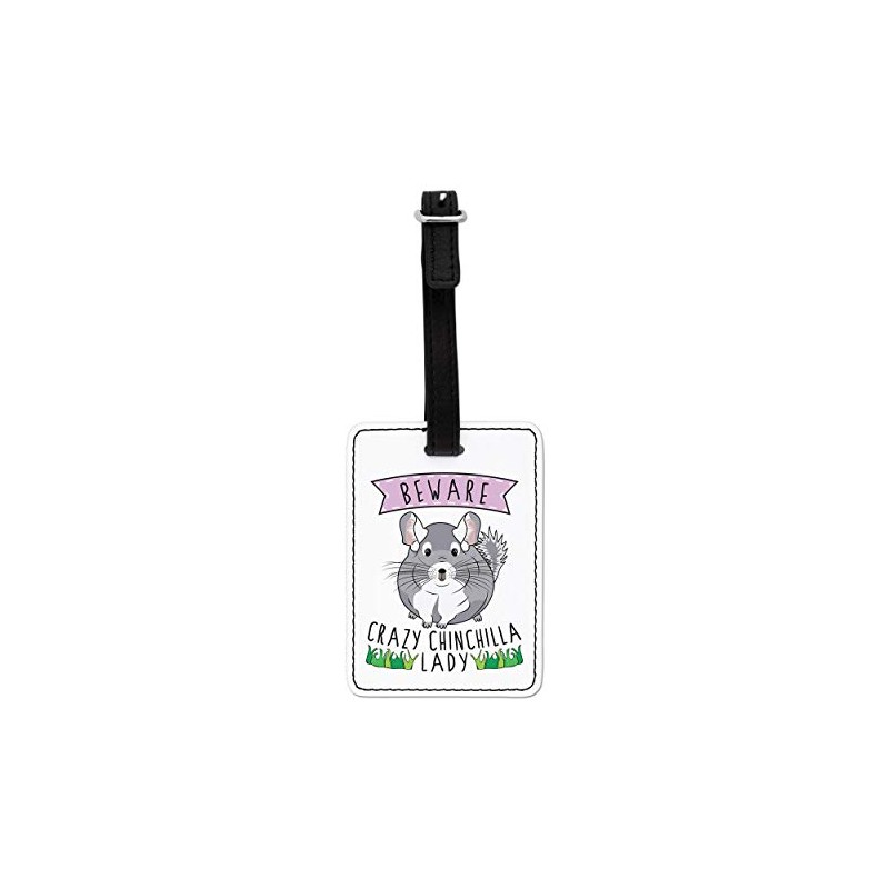 Gift Base Beware Crazy Chinchilla Ladies Optical Luggage Tag with