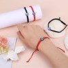 KINBOM 4 Pcs Evil Eye Bracelet Adjustable Lucky Black and