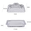PEPAXON Glass Butter Dish with Lid for Countertop Rectangular Transparent