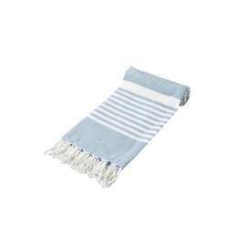 Turkish Beach Towels of Organic Cotton - Oversized Sand Free Beach Towels - Lightweight and Quickdry Beach Towels Perfect for Travel & Packing - Prewashed Boho Beach Towel - Navy Beach Towel (71"x37")