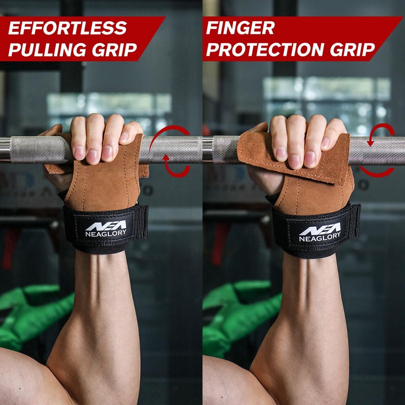NEAGLORY Padded Weight Lifting Straps Deadlift Straps with Wrist Support,
