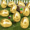 12 PCS Jumbo Gold Easter Eggs 6 Inch Giant Metallic
