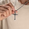BGCOPPER Sterling Silver Crucifix Pendant Necklace for Men Women, Jesus