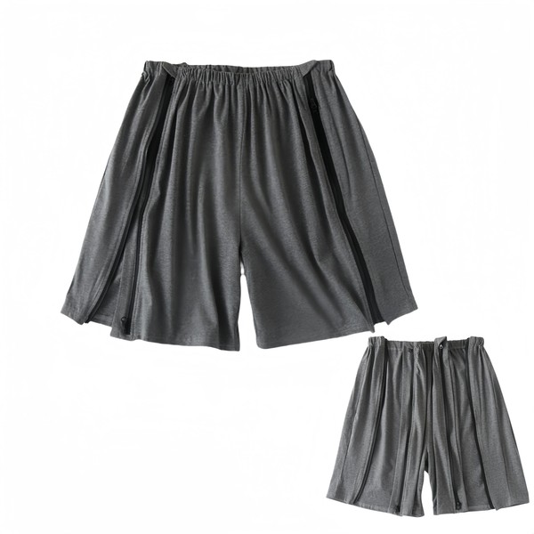 Yodilala Unisex one-Piece Full-Open Nursing Shorts, Fracture bedridden Paralysis Patient
