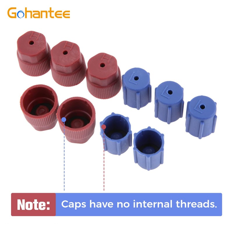 AC Dust Caps Compatible with 8V1 Thread R134a Cap 13mm