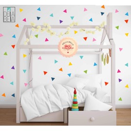 Triangle Wall Stickers Rainbow Colours Kids Home Wall Art Decor Della Bella UK