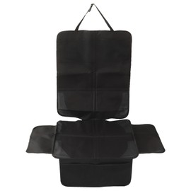 Baby Car Seat Protector with Mesh Storage Pocket Wear Resistant Children Car Seat Protector Black