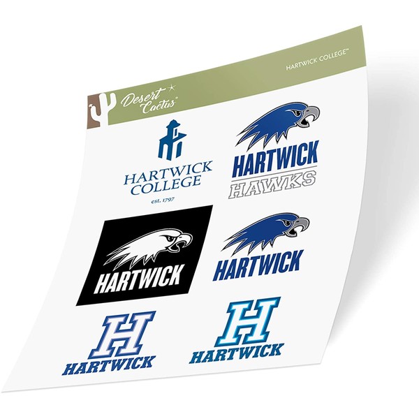 Hartwick College Hawks NCAA Sticker Vinyl Decal Laptop Water Bottle Car Scrapbook (Type 2 Sheet)