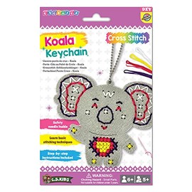 C.S. Kids KC08 My Koala Keychain, First Sewing Arts & Crafts Gifts -Crafting Keychain | Educational DIY Cross-Stitch for Kids