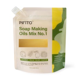 Pifito Soap Making Oils Mix No. 1 │ 60 Oz Quick Mix Blend of Pre-Measured Oils for Cold Process Soap Making Supplies