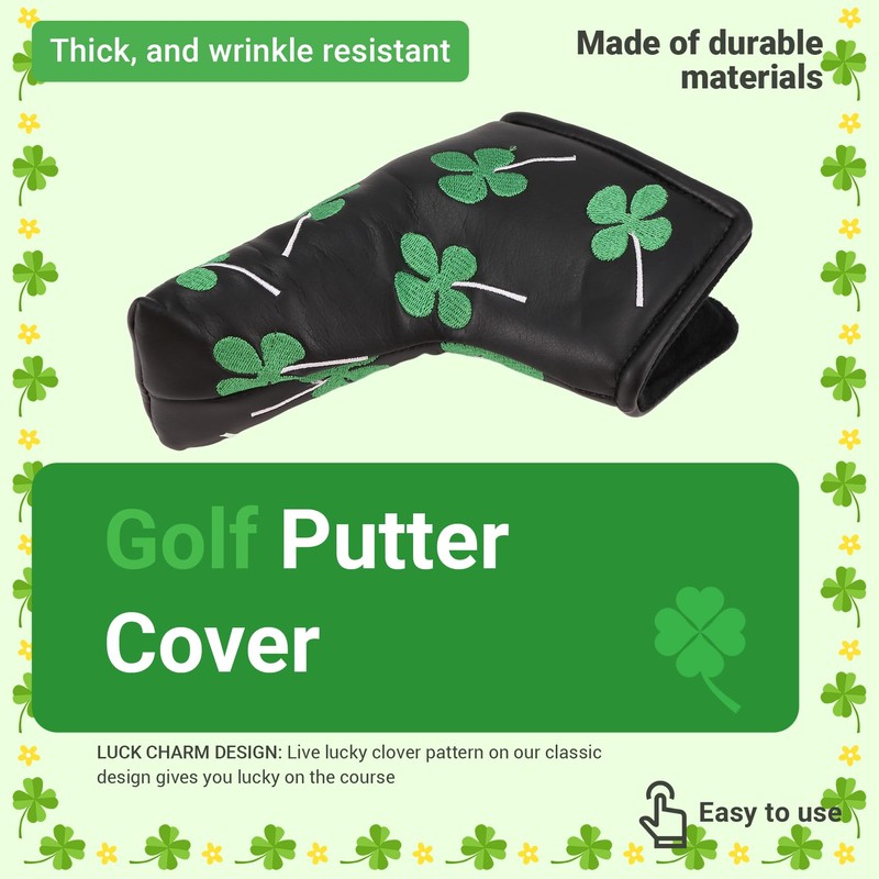 Peakloong Golf Lucky Blade Putter Cover Golf Club Cover for
