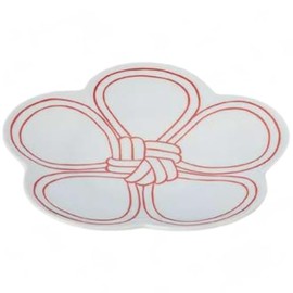 Takumikaze Arita Ware Plate, 5 Inch Plum Shaped Plate, Red, Made in Japan