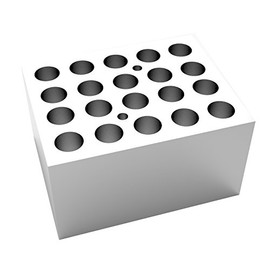 4E's USA Dry Bath Incubator Heat Block - Universal Aluminum Block for Conical Tubes 20 x 2.0ml, Slot Size ⌀11.5mm x 38.1mm Model:TC0401001-63