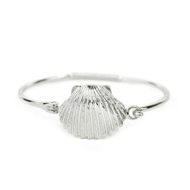 Fashion Jewelry ~ Sealife Theme Metal Shell Wire Bangle Bracelet for Women Casual