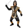 Widmann 40116 Children's Kobat Ninja Costume, Gold, 128