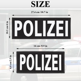 Pack of 2 Police Patches Reflective Police Patches for Vest, Infrared Reflective Removable Military Police Ultra Velcro Patches for Backpacks Clothing Bags Uniform Vest Jersey Travel Cosplay