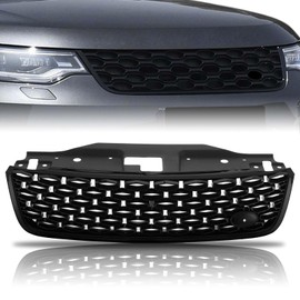 KARPAL Front Bumper Hood Grill Mesh Grille Compatible with 2017-2020 Land Rover Discovery 5 Black
