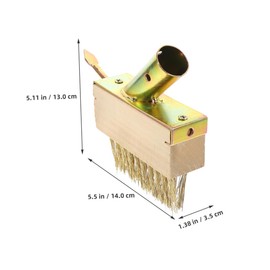 BESPORTBLE 4pcs Garden Weeding Brush Moss Weeding Tool Manual Weed Puller Garden Tool Weeding Wire Brush Weeder Wire Brush for Garden Manual Weed Brush Sidewalk Weed Remover Wooden