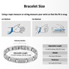 Feifuli Men's Stainless Steel Bracelet 7.5-8.9 Inches Solid Thick Chain