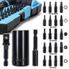 Universal Socket Tool Set, Ratcheting T-Handle Screwdriver Set with Power