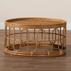 bali & pari Phoenix Natural Rattan Coffee Table, One Size,